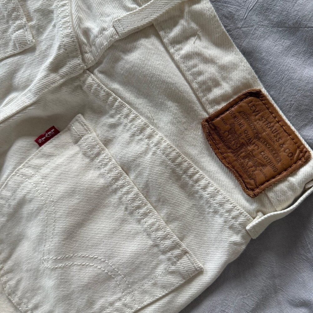 Levi's Ribcage Wide Leg Jeans - Off White